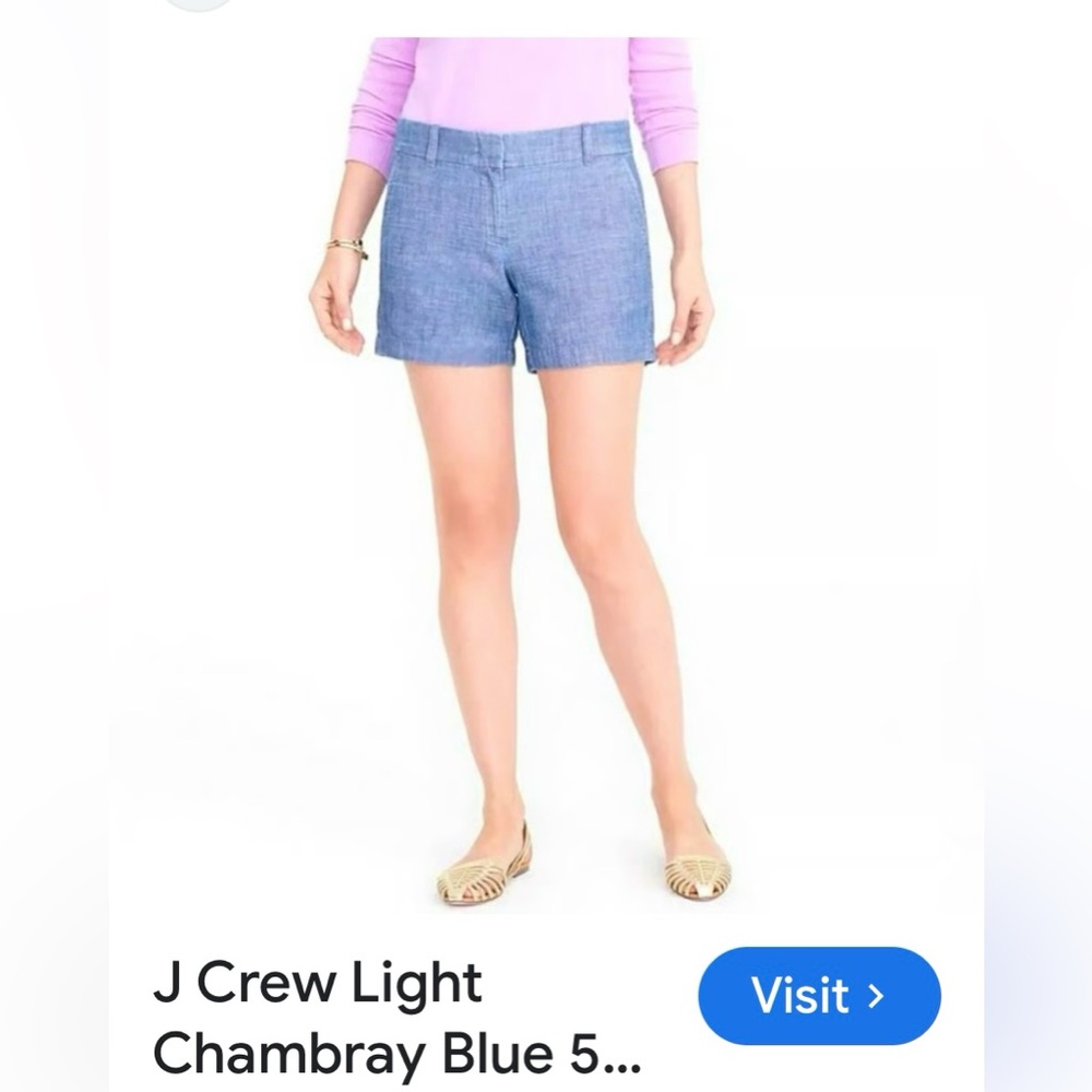 J. Crew Chambray Blue chino Women's Shorts